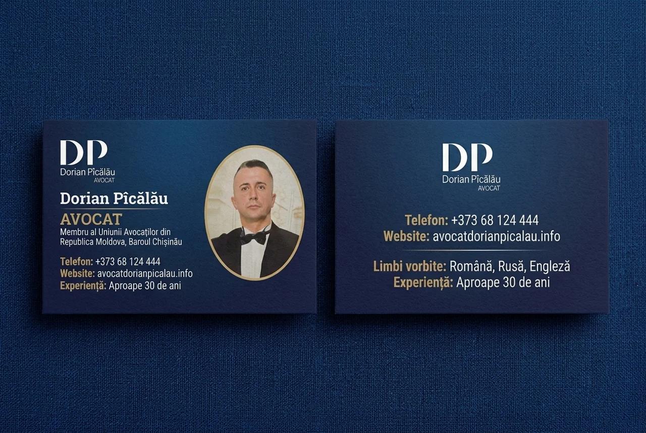 Carte de vizită creată pentru avocatul Dorian Pîcălău, V1 - Împreună