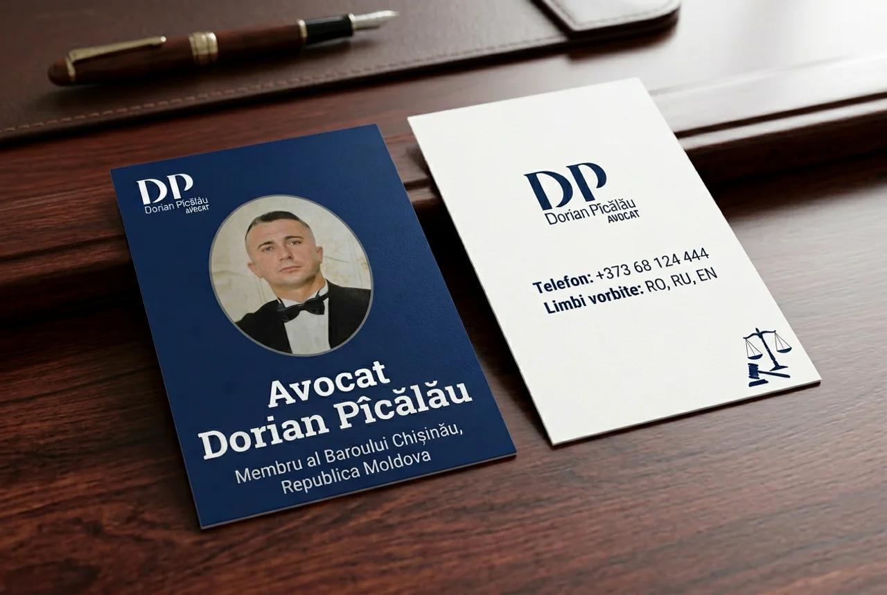 Carte de vizită creată pentru avocatul Dorian Pîcălău, V2 - Împreună