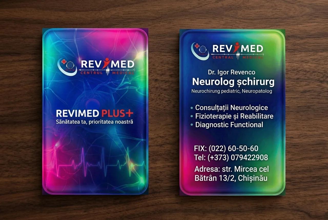 Carte de vizită creată pentru Centrul Medical Revimed V2 - Împreună