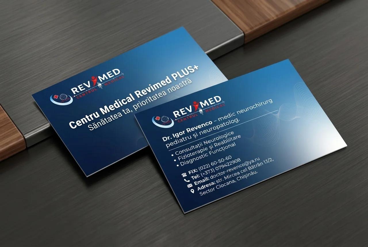 Carte de vizită creată pentru Centrul Medical Revimed V3 - Împreună