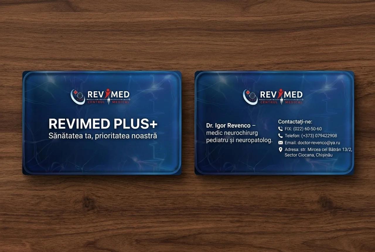 Carte de vizită creată pentru Centrul Medical Revimed V4 - Împreună