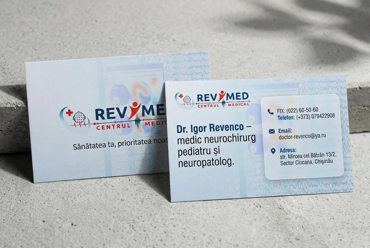 Carte de vizită creată pentru Centrul Medical Revimed V5 - Împreună