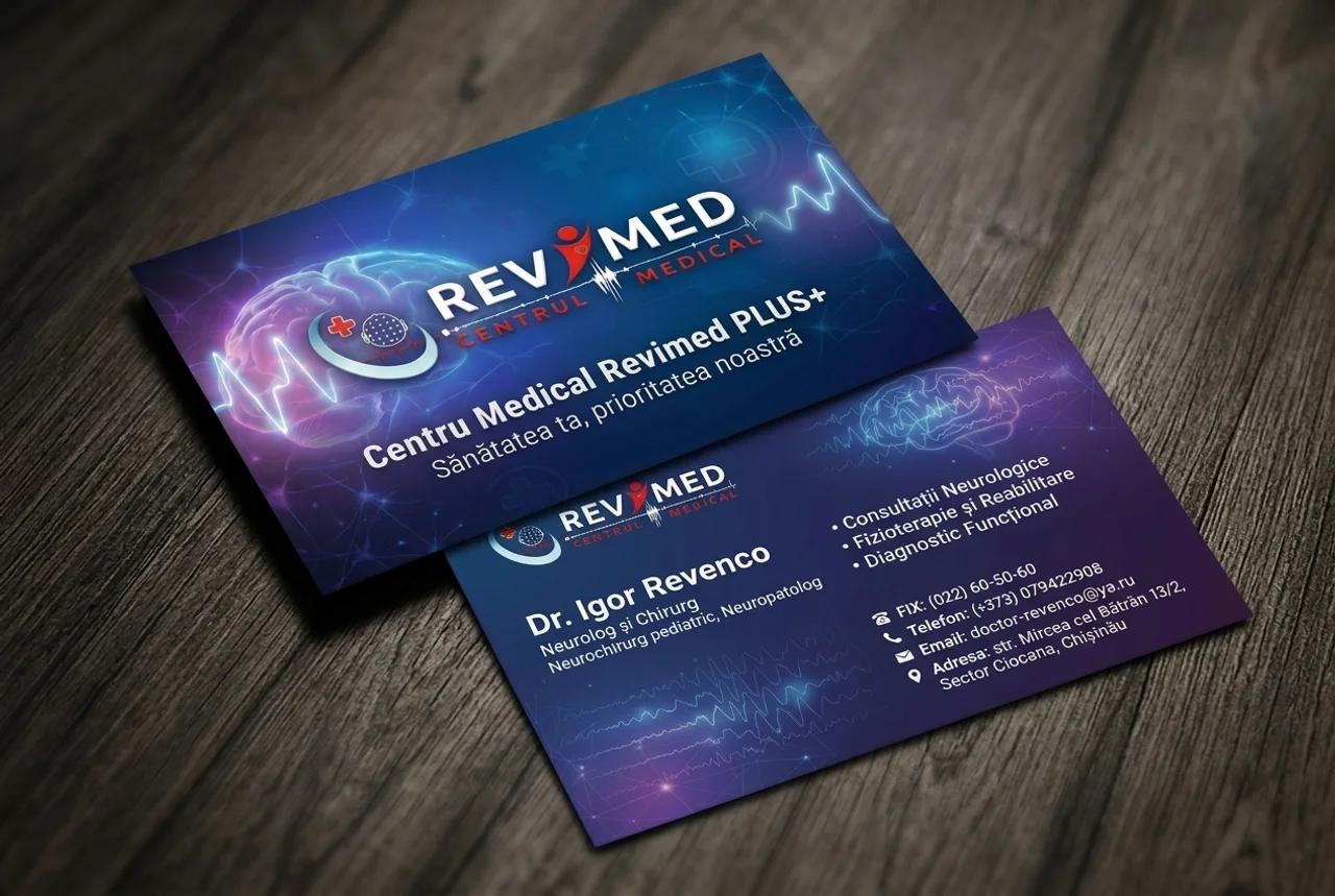 Carte de vizită creată pentru Centrul Medical Revimed V6 - Împreună