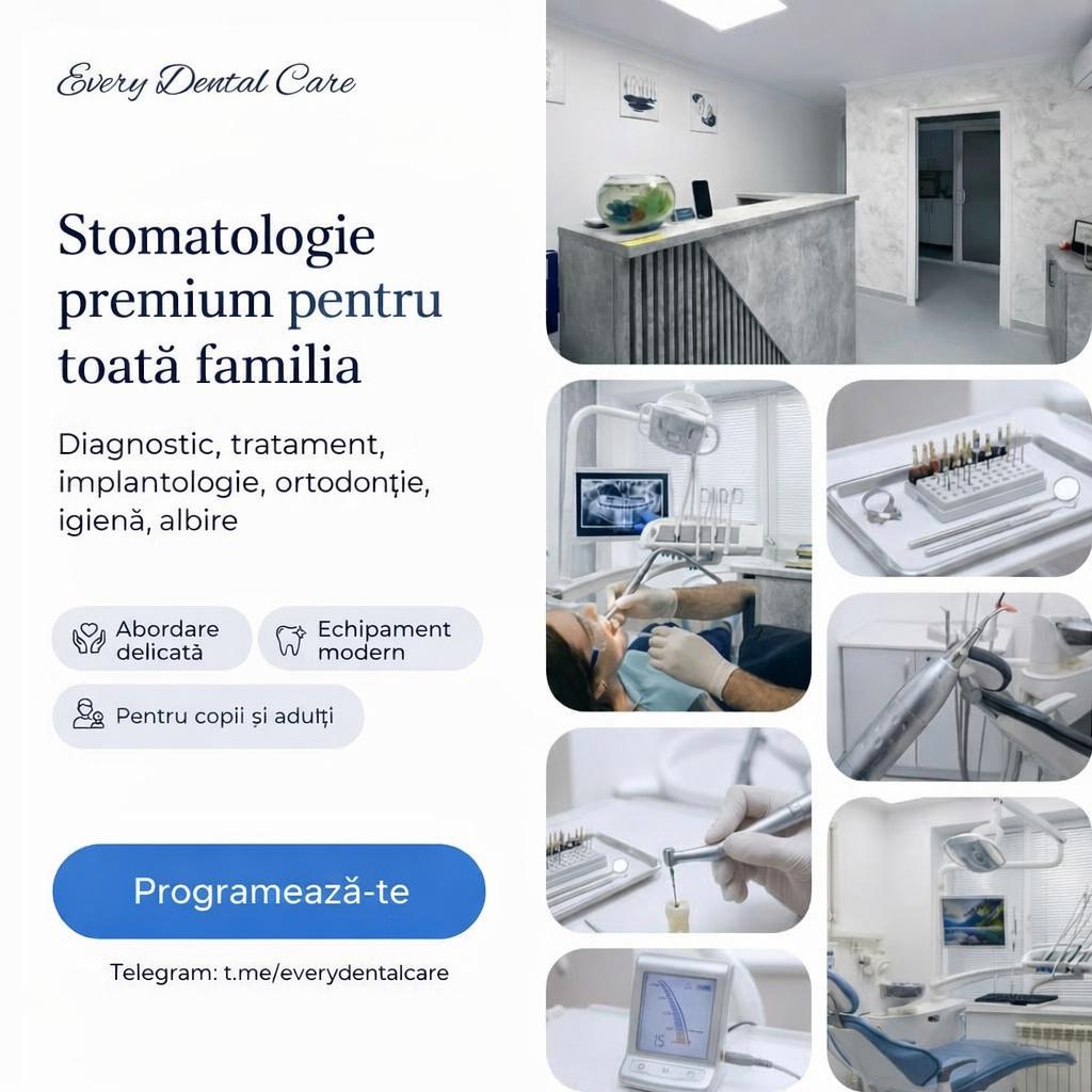 Vizual promoțional pentru serviciul de profilaxie,creat pentru paginile de social media Every Dental Care