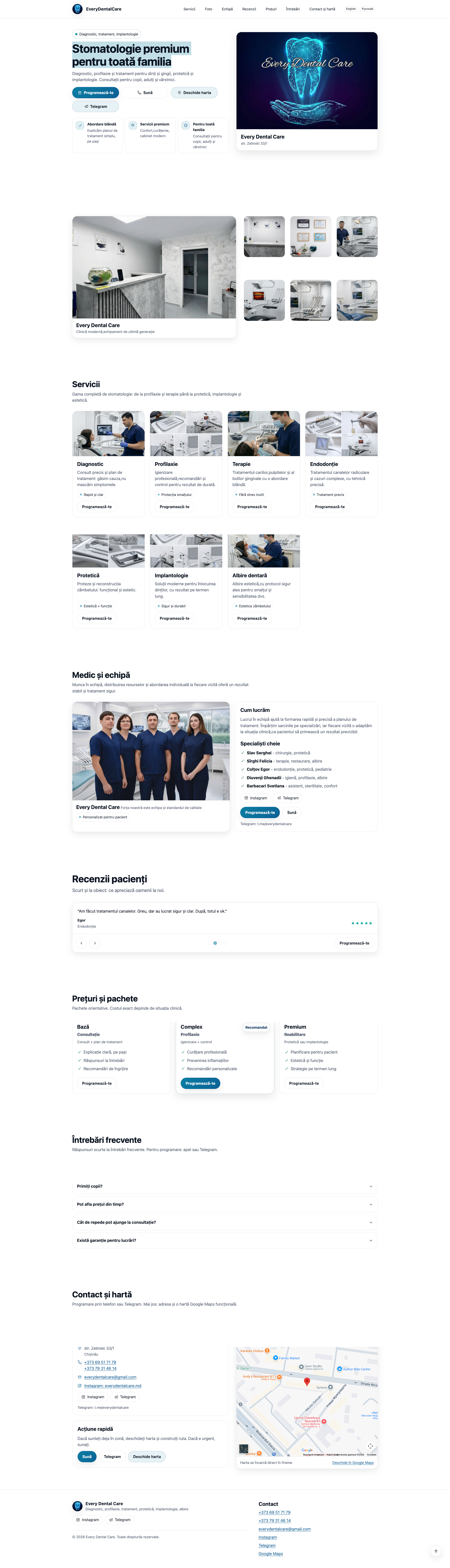 Website creat de WSOD.PROD pentru Every Dental Care